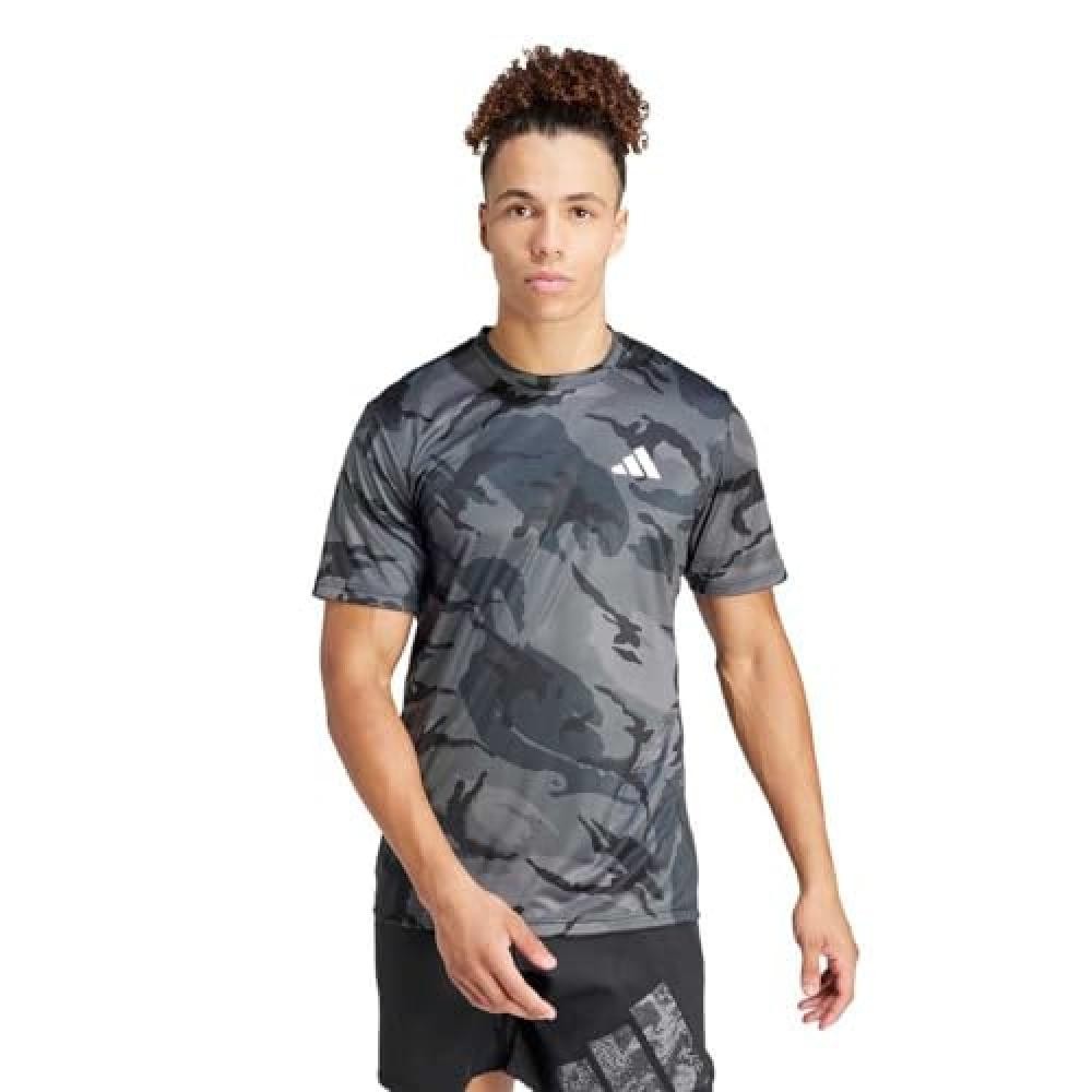 (TG. M Tall) adidas Maglietta da Uomo Train Essential Seasonal Camo - NUOVO