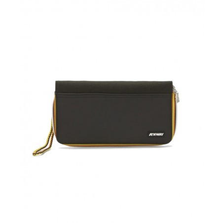 Portafoglio con zip K Way Fluy Black Pure USY