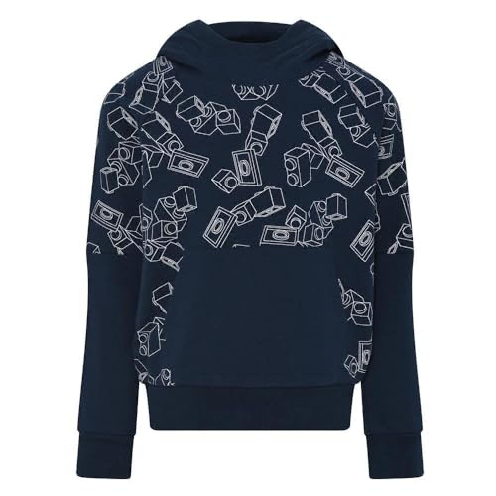 (TG. 104) LEGO Jungen Kapuzenpullover Hoodie mit Bricks 100% Organic Cotton LWSt