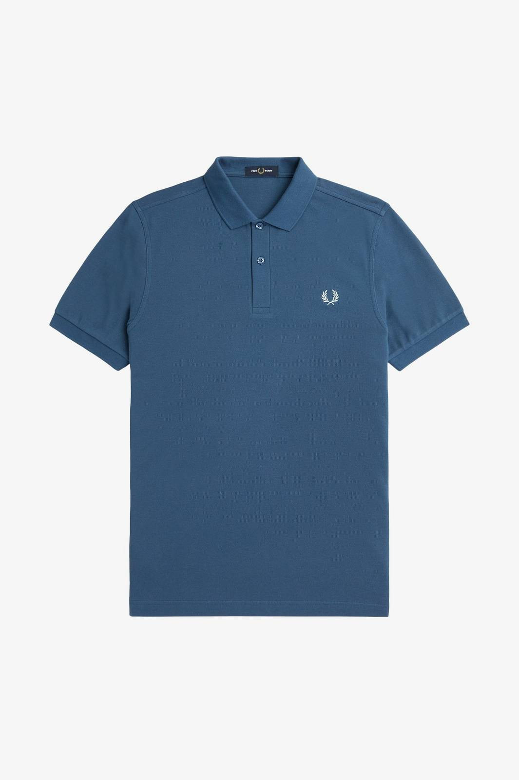 Fred Perry Polo Manica Corta Piquè Blu - Taglia L Abbigliamento Uomo Polo