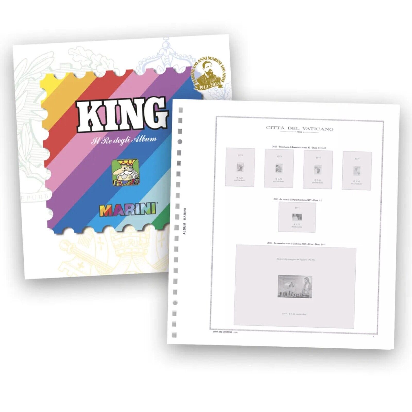 Fogli Album Marini King Vaticano 2023 singoli + libretto