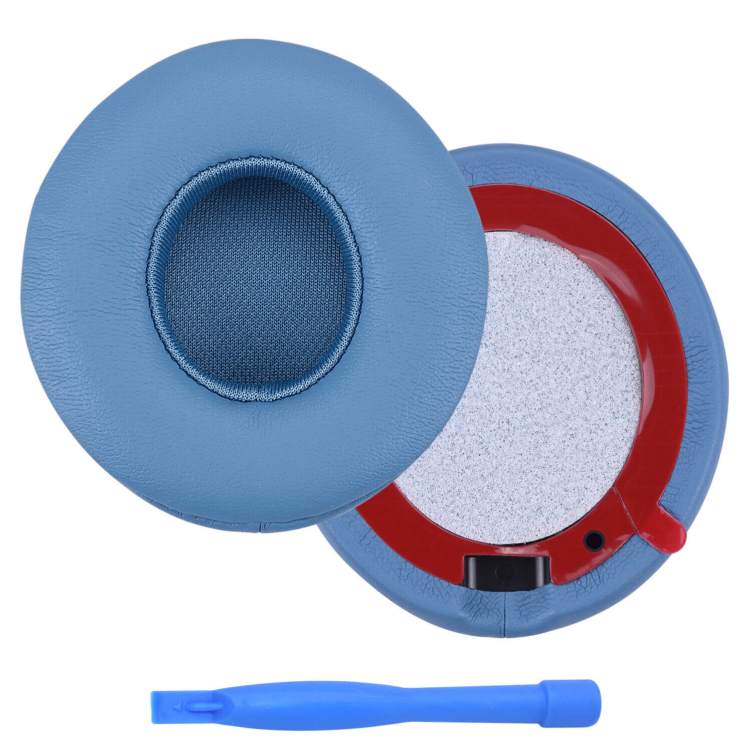 Cuscinetti Ricambio Beats Solo 4 Wireless - Memory Foam, Isolanti, Blu