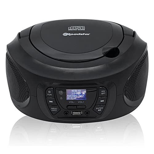 Roadstar CDR-375D+/BK Radio CD Player Portatile DAB/DAB+ / FM, Lettore (P1i)