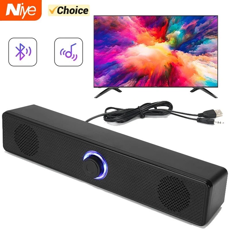 Soundbar per PC altoparlante Bluetooth cablato e Wireless Soundbar, TV