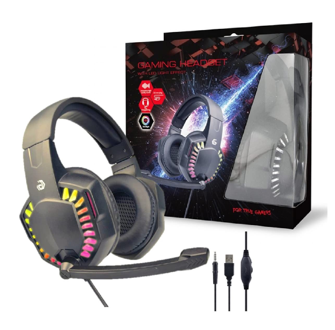 RAMSONS Auricolari Gaming Gembird con microfono Luci Volume