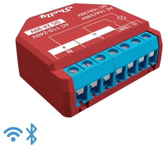 Shelly Plus 1PM - Smart Relay 16A  AC/DC WiFi/BT + PM - SH-PLUS1PM