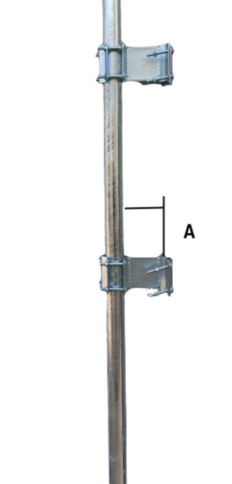 PALO SOTTOTETTO DRITTO D.50 SP.2.0 CON ATTACCHI REMOVIBILI cod 0445