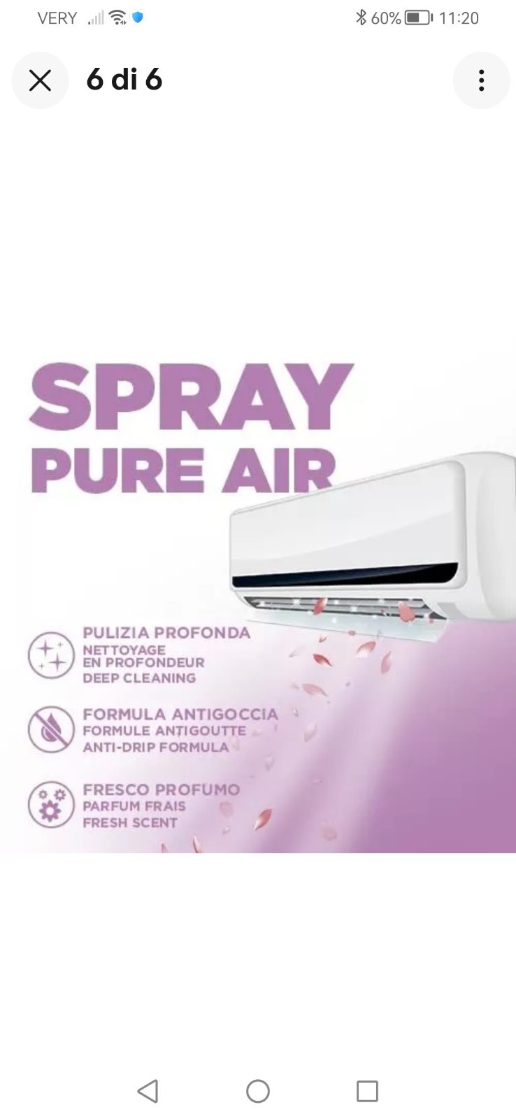 (TG. 500ml) Meliconi Spray Pure Air-Detergente, rimuove la Polvere e residui da