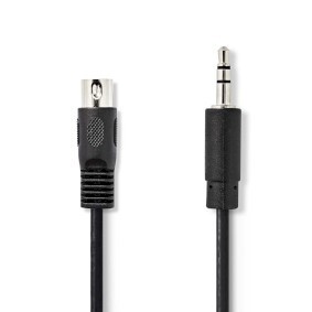 NDS 2 METRI Cavo audio DIN  Maschio a 5 pin DIN  3,5 mm maschio  Placcato nickel