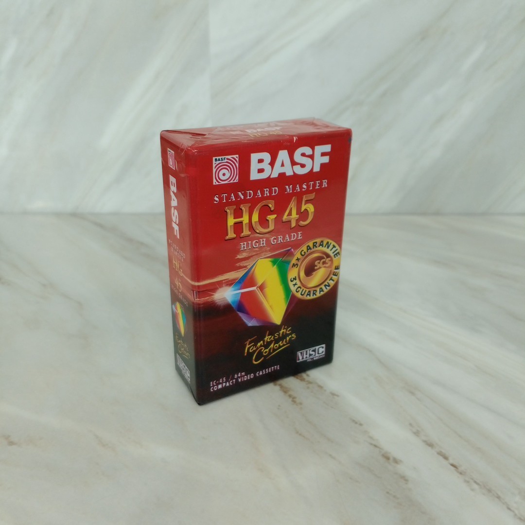 VHS-C Compact Video Cassette BASF Standard Master HG 45 (45 Minuti) Sigillata
