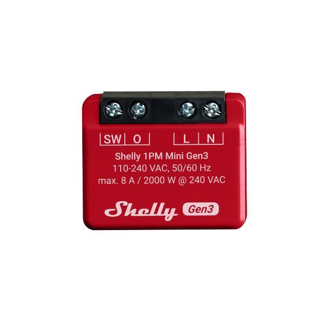 Shelly Plus 1PM Mini Gen3, Wi-Fi + Bluetooth Controller