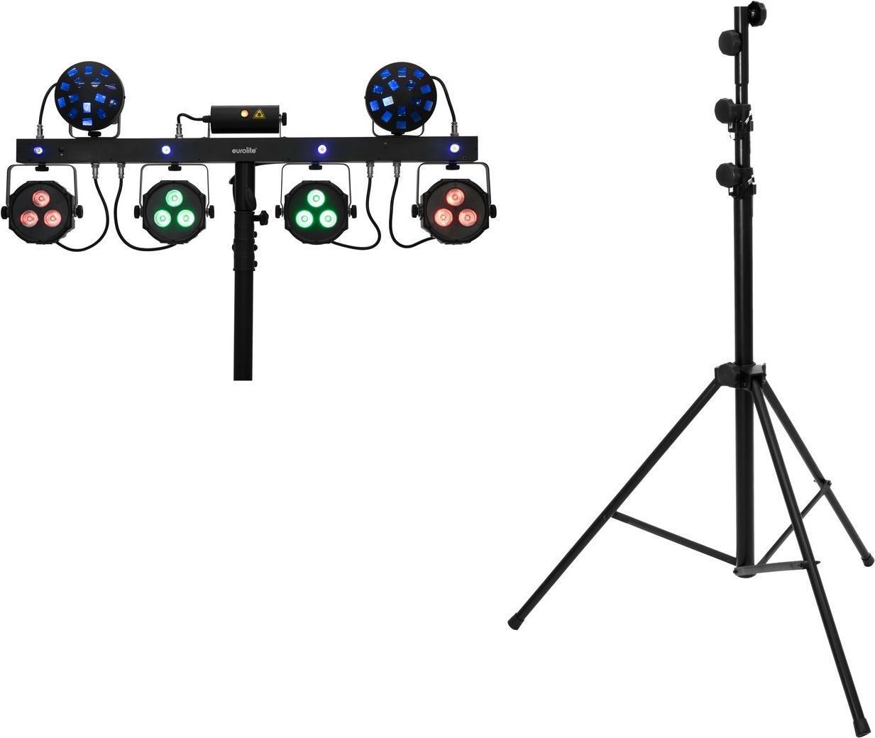 EUROLITE Set LED KLS Laser Bar Next FX-Lichtset + STV-60-WOT EU Stahlstativ schw