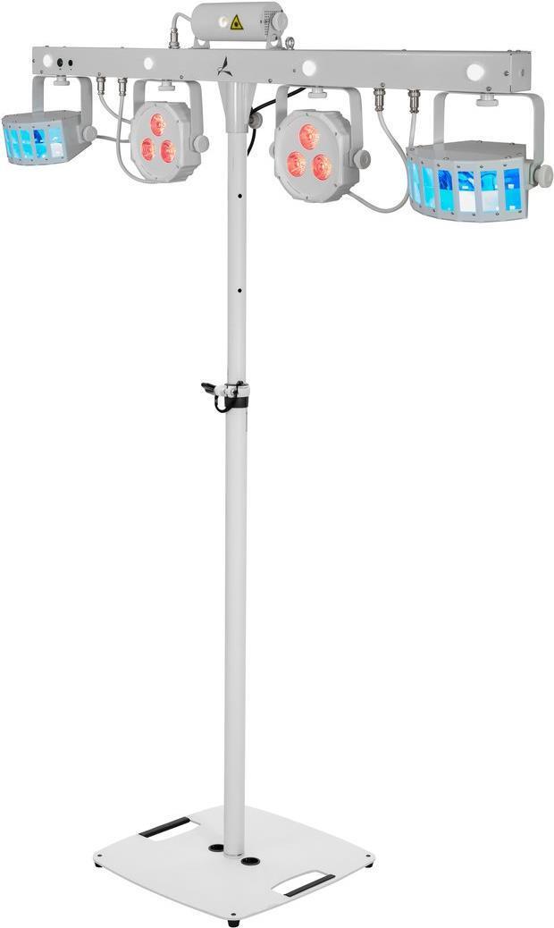 EUROLITE Set LED KLS Laser Bar FX-Lichtset weiß + BPS-2 Boxenhochständer weiß (2