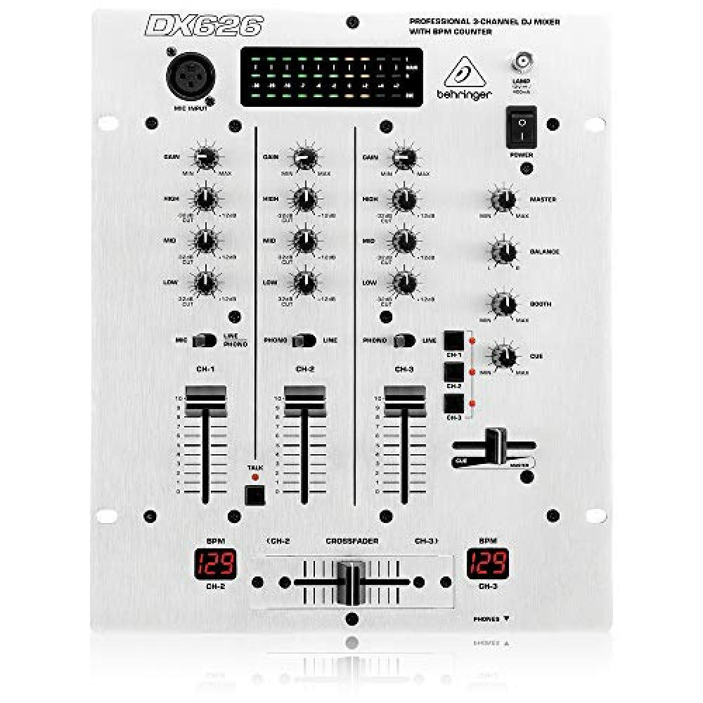 Behringer DX626 mixer professionale 3 canali Phono/Line/Mic + Contatore Bpm - NU