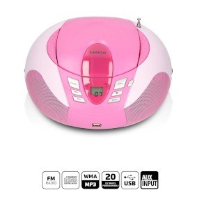 NDS SCD-37 USB Pink Portable FM Radio CD and USB player Pink