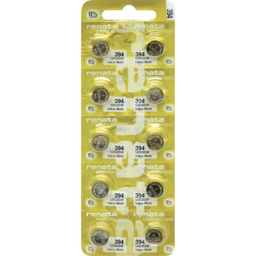 Renata Batteria a bottone 394 1.55 V 10 pz. 84 mAh Ossido d'argento 394.MP-E