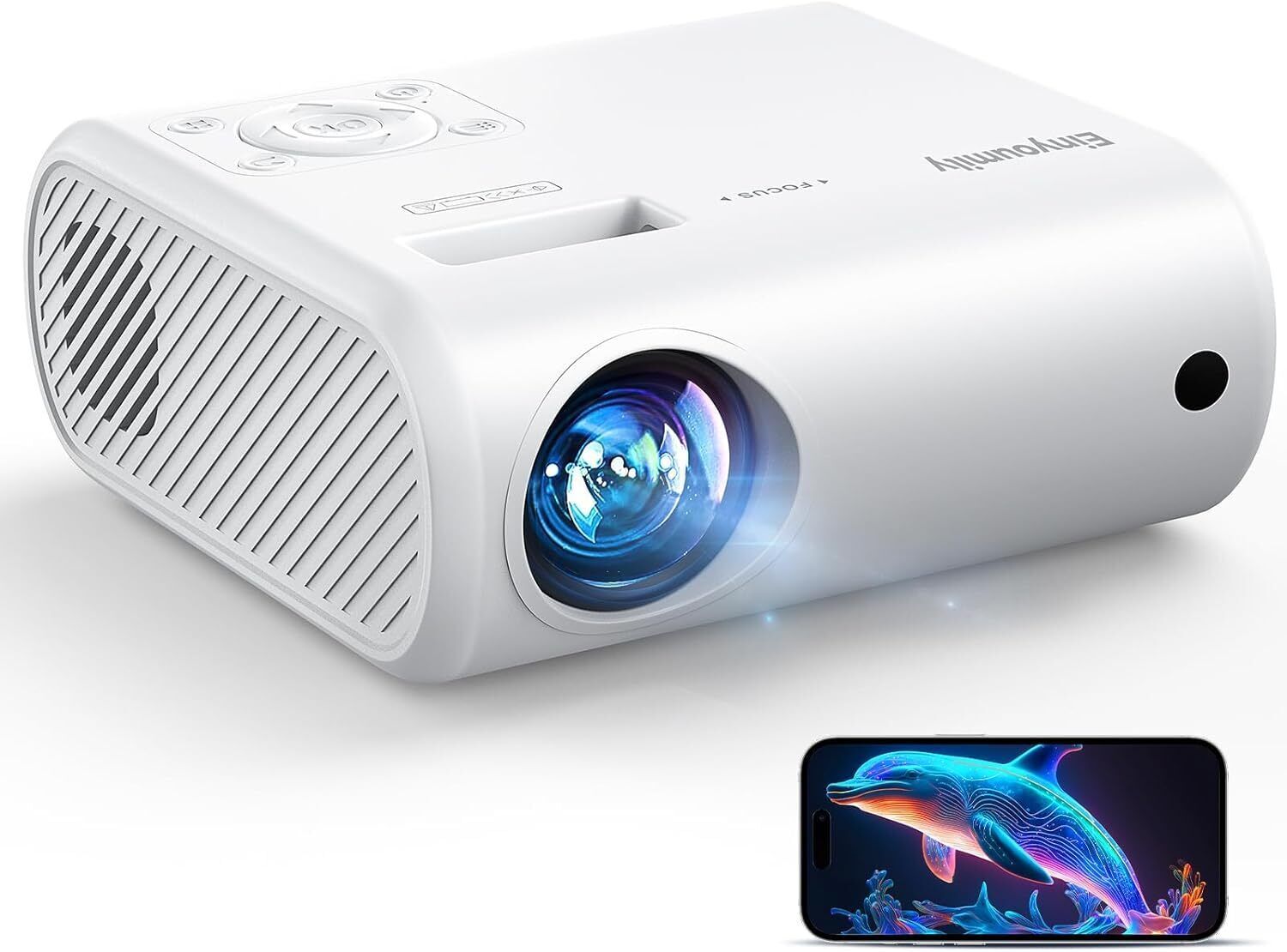 Mini Proiettore Portatile Videoproiettore 4k - Proiettore da 15000 Lux Supporta