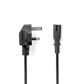 NDS 2 METRI Cavo di alimentazione UK  Maschio UK  IEC-320-C7   2 x 0.75 mm  Rame