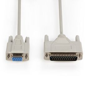 NDS 2 METRI Cavo Seriale D-SUB 9-Pin Femmina - D-suB A 25 Pin Maschio  Avorio