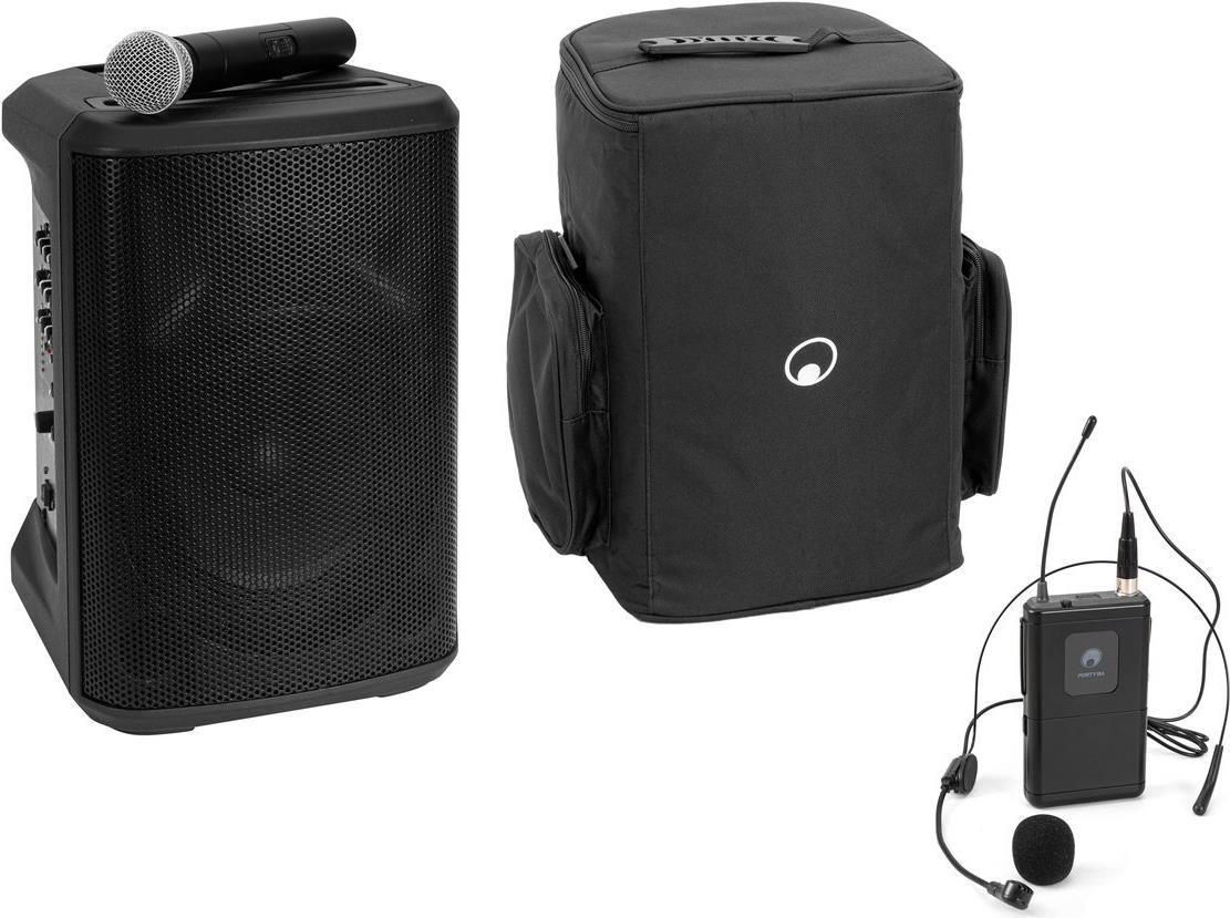 OMNITRONIC Set PORTY-8A Drahtlos-PA-System + Taschensender inkl. Headset + Soft-