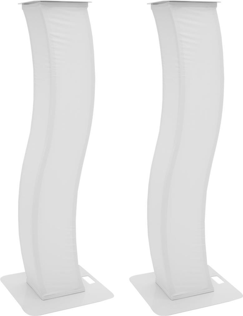 EUROLITE 2x Stage Stand 150cm geschwungen inkl. Cover und Tasche, weiß (32000060