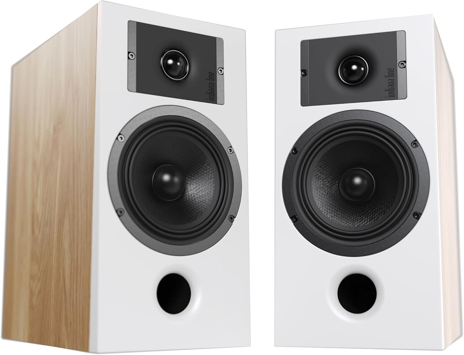 INDIANA LINE DIVA 3 WOOD/WHITE COPPIA DIFFUSORI DA SCAFFALE 100W