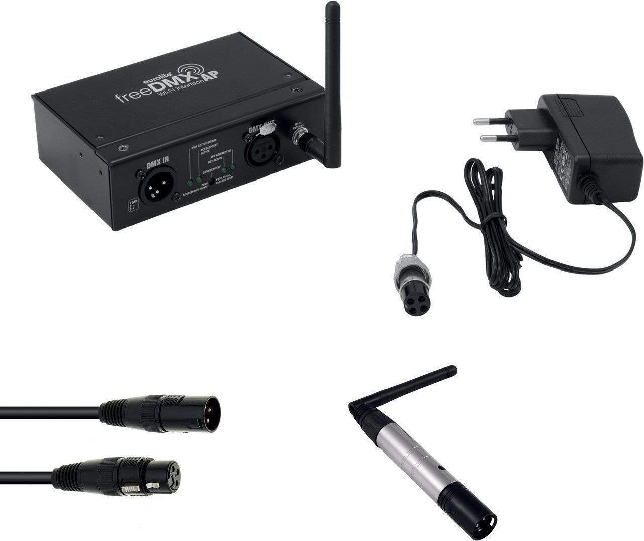 EUROLITE Set freeDMX AP Wi-Fi Interface + QuickDMX Funksender + DMX Kabel (20000