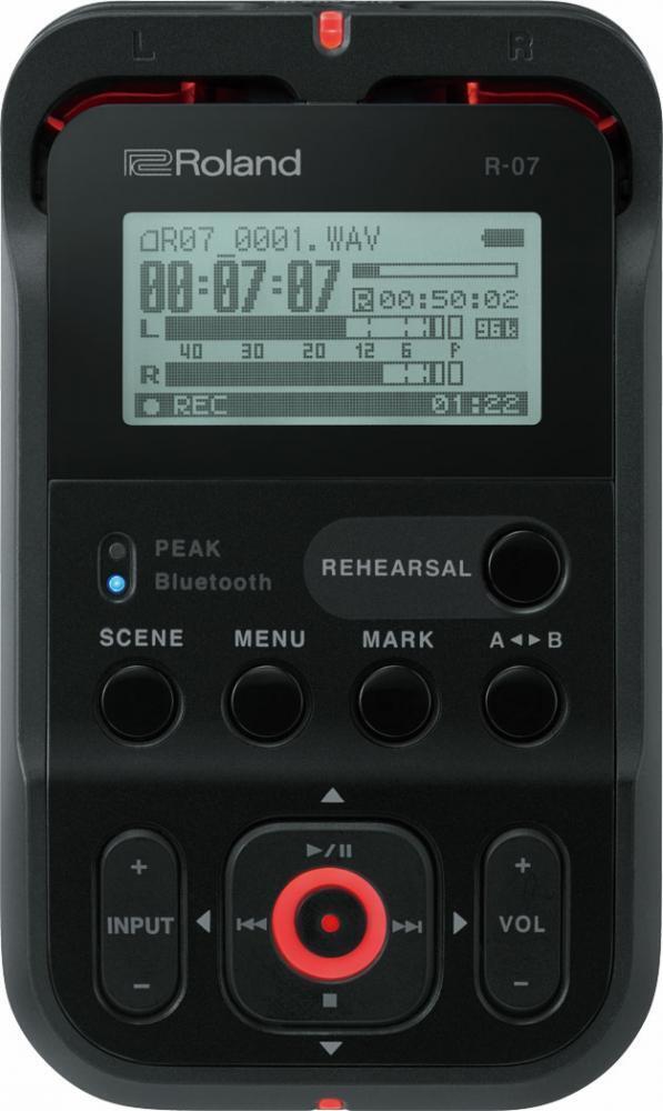 3161807 Roland Roland R-07-BK Digitaler Audiorekorder 24 Bit 96 kHz Schwarz (R-0