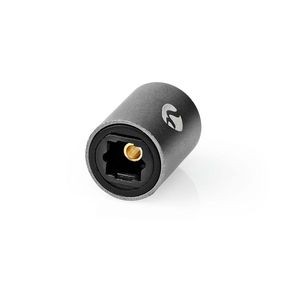 NDS Adattatore TosLink  Toslink Female  Toslink Female  Dritta  Metallo  Grigio