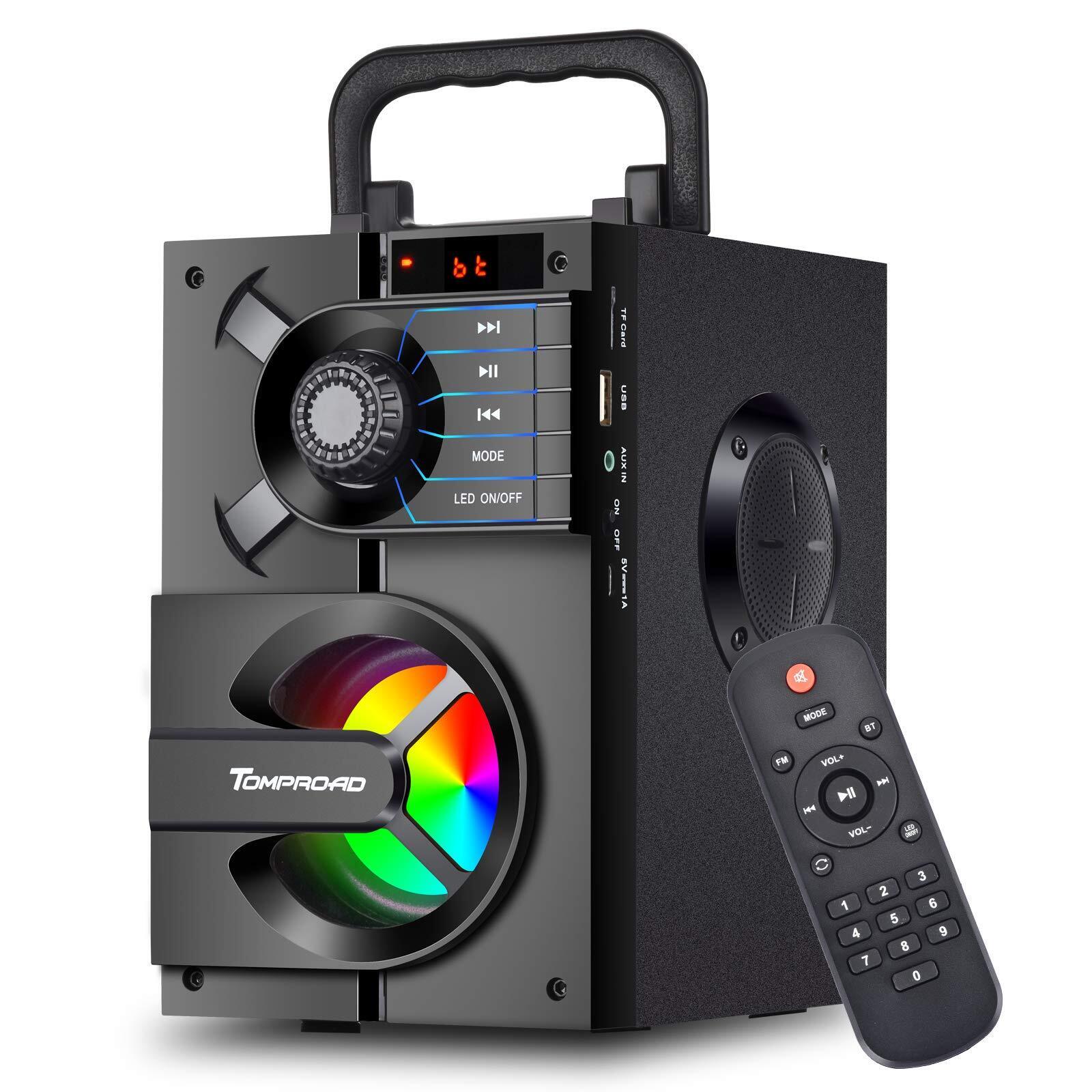 Altoparlante Bluetooth, cassa stereo portatile con subwoofer, senza fili, bassi