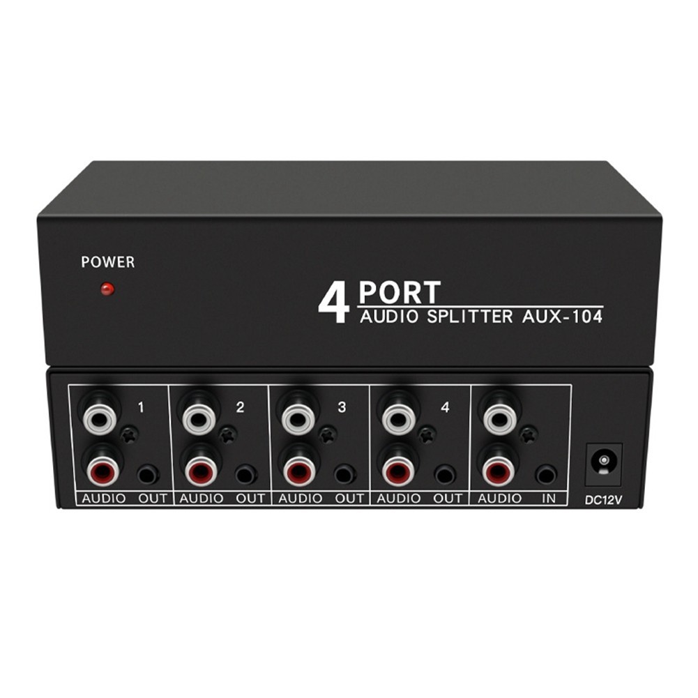 Splitter Audio 1 in 4 Uscite  L/R Aux Stereo Audio Splitter Distributore Au9012