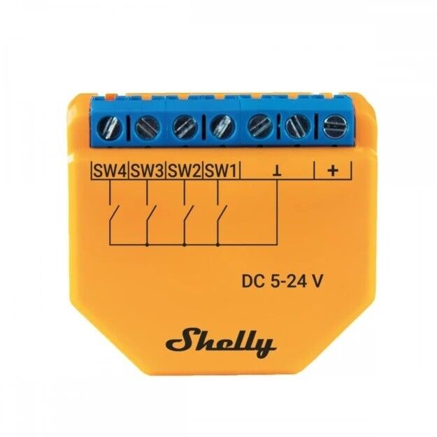 Shelly Plus I4 DC - Smart Control 4 input DC WiFi/BT