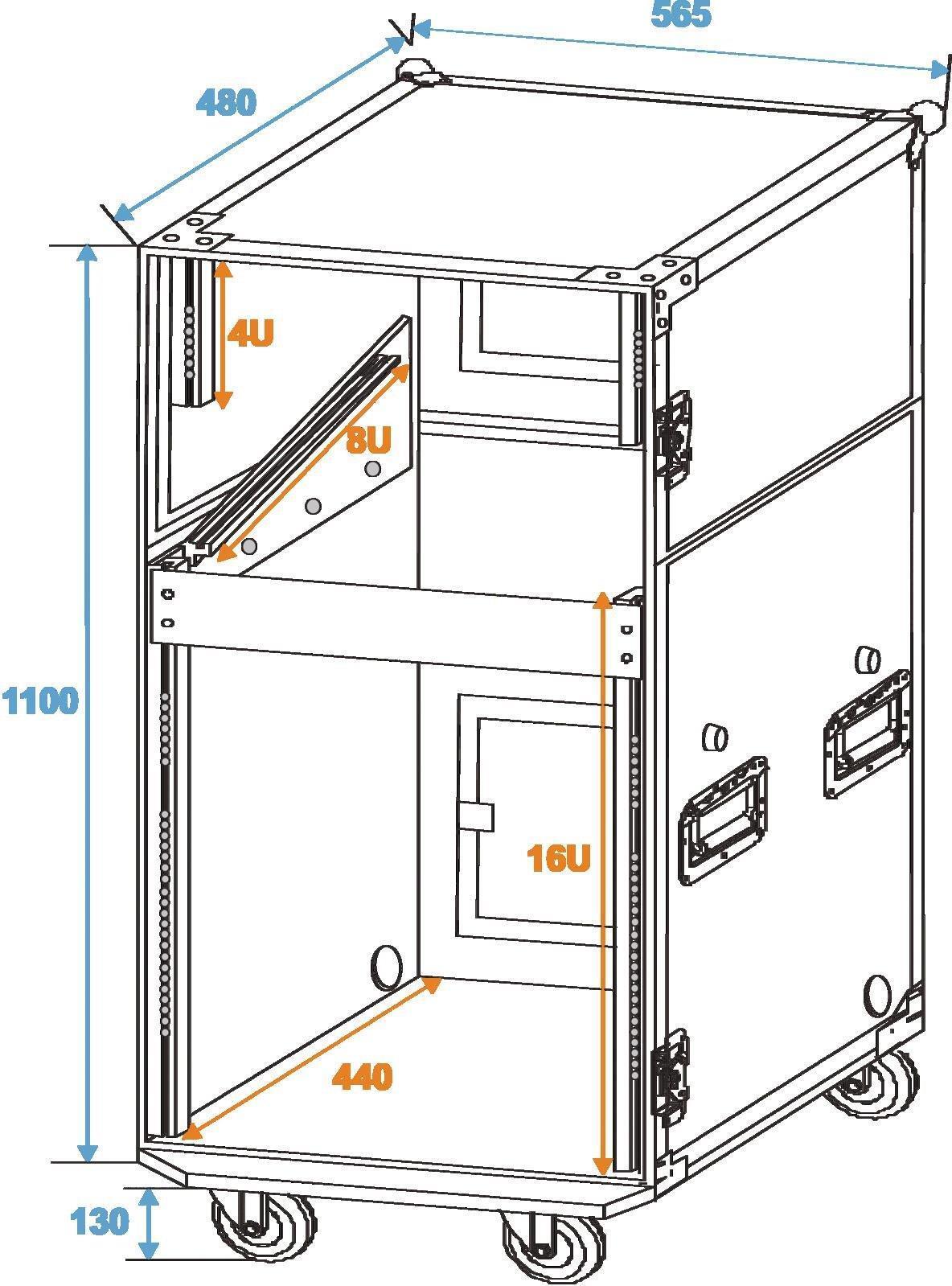 ROADINGER Spezial-Stage-Case Profi mit Rollen (32000200)