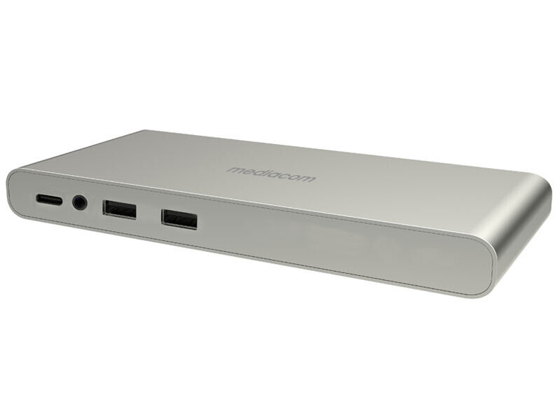 Mediacom Docking Station per Laptop Cablato USB 3.2 Gen 1 Type-C Argento MD-C321