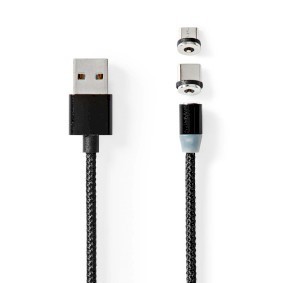 NDS 2 METRI Cavo USB  USB 2.0  USB-A Maschio  USB Micro-B maschio / USB-C Maschi