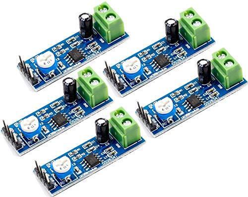 5pcs LM386 Audio Amplifier Module 200 Times 5V-12V Input 10K Resistance (u5L)