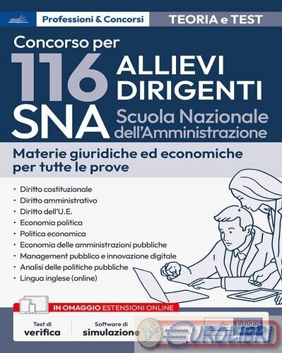 9791256021017  CONCORSO 116 ALLIEVI DIRIGENTI SNA (SCUO EDISES PROFESSIONALE