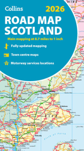 2026 Collins Road Map of Scotland: Folded Road Map (Collins Road Atlas)