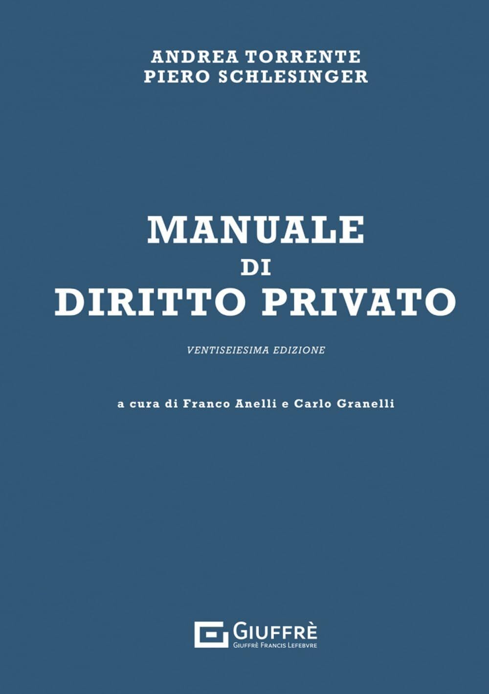9788828847908 Manuale di diritto privato - Andrea Torrente,Piero Schlesinger