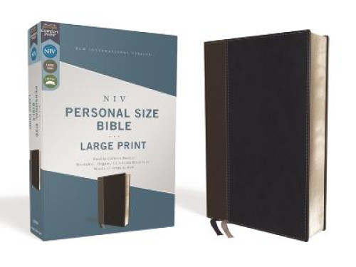 Niv, Personal Size Bible, Large Print, Leathersoft, Black, Red Letter Edition,