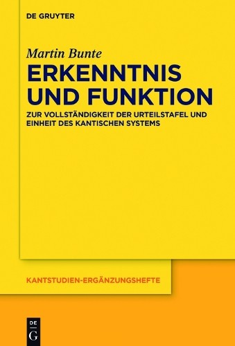 Martin Bunte Erkenntnis und Funktion (Copertina rigida)