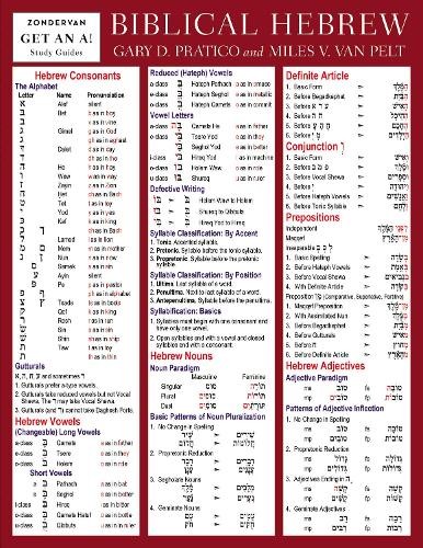 Gary D. Pratico Miles V. Van Pelt Biblical Hebrew Laminated Sheet (Poster)