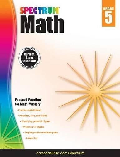 Spectrum Spectrum Math Workbook, Grade 5 (Tascabile)