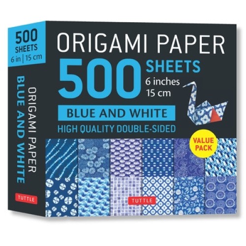 Origami Paper 500 sheets Blue & White 6" (15 cm): Tuttle Origami Paper: