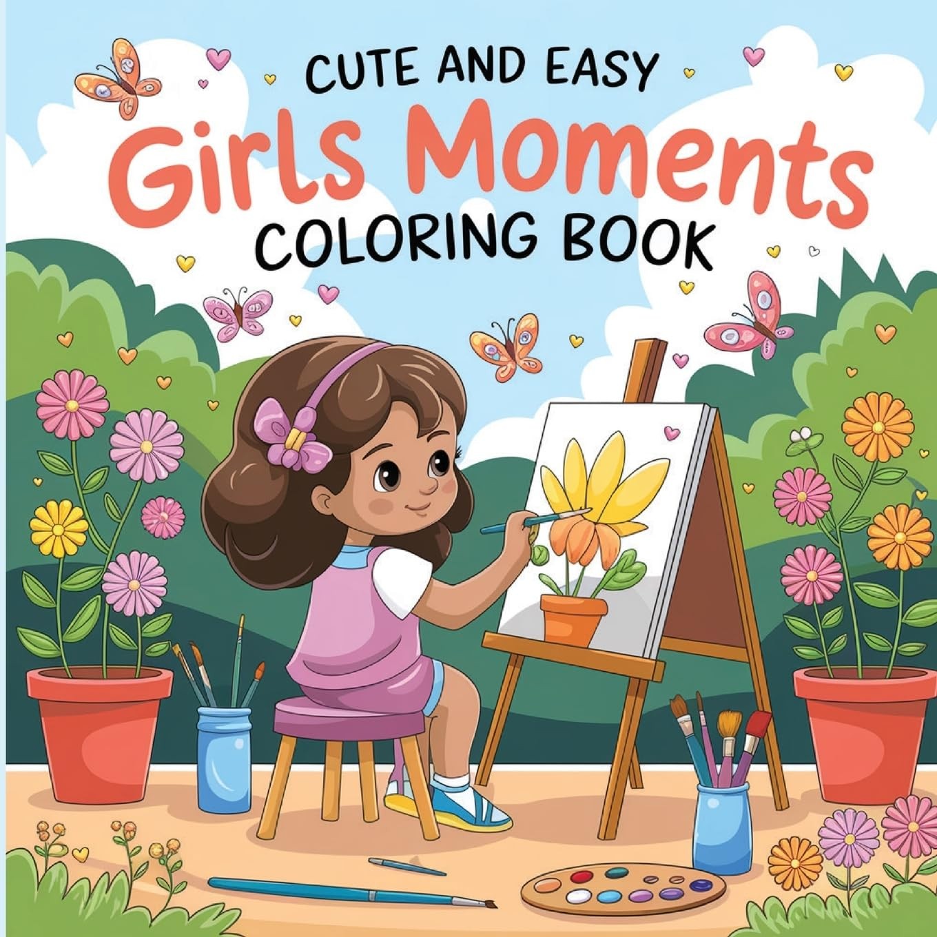 Laura Bidden Cute and Easy Girls Moments Coloring Book: Girl Colorin (Tascabile)