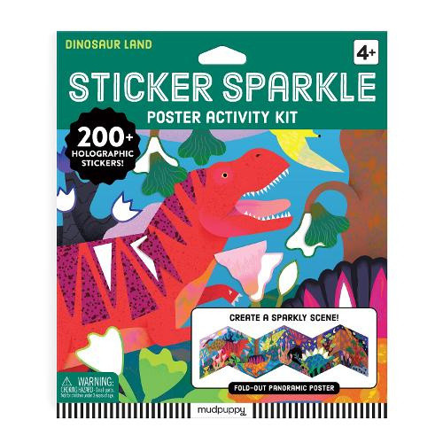 Dinosaur Land Sticker Sparkle Poster Activity Kit by Mudpuppy
