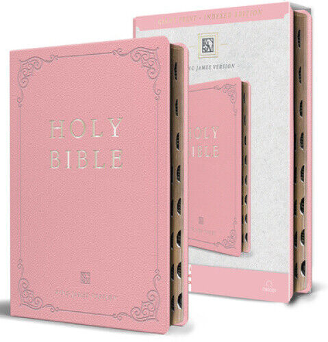 KJV Holy Bible, Giant Print Thinline Large format, Pink Premium Imitation