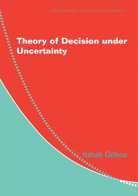 Itzhak Gilboa Theory of Decision under Uncertainty (Tascabile)