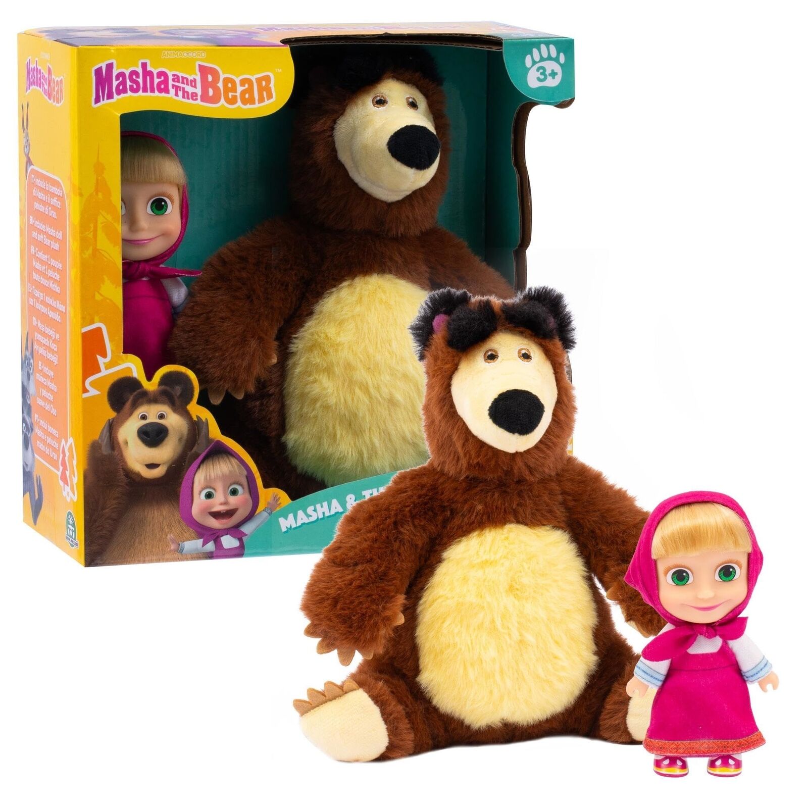 Merchandising Masha & Orso: Giochi Preziosi - Masha Doll 12 Cm + Peluche Orso 20