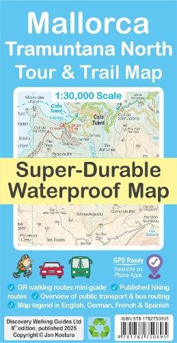 Mallorca - Tramuntana North Tour & Trail Map by Jan Kostura